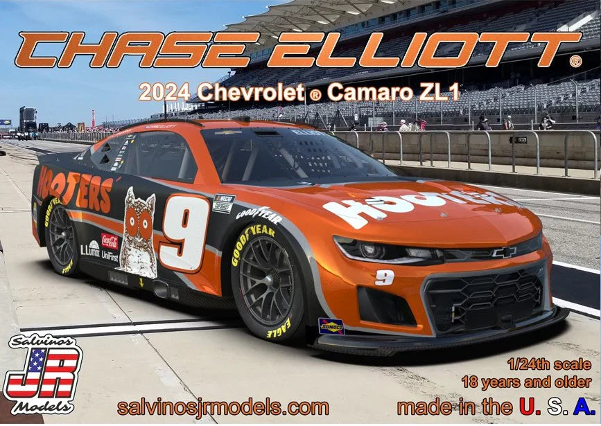 Salvinos JR Models Chase Elliott #9 2024 Race Winning Hooters Scheme HMC2024CEH