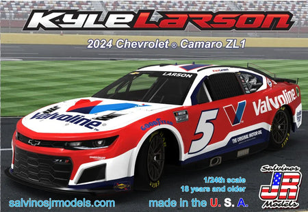 Salvinos JR Models Kyle Larson 2024 Chevrolet Camaro Valvoline Scheme HMC2024KLV