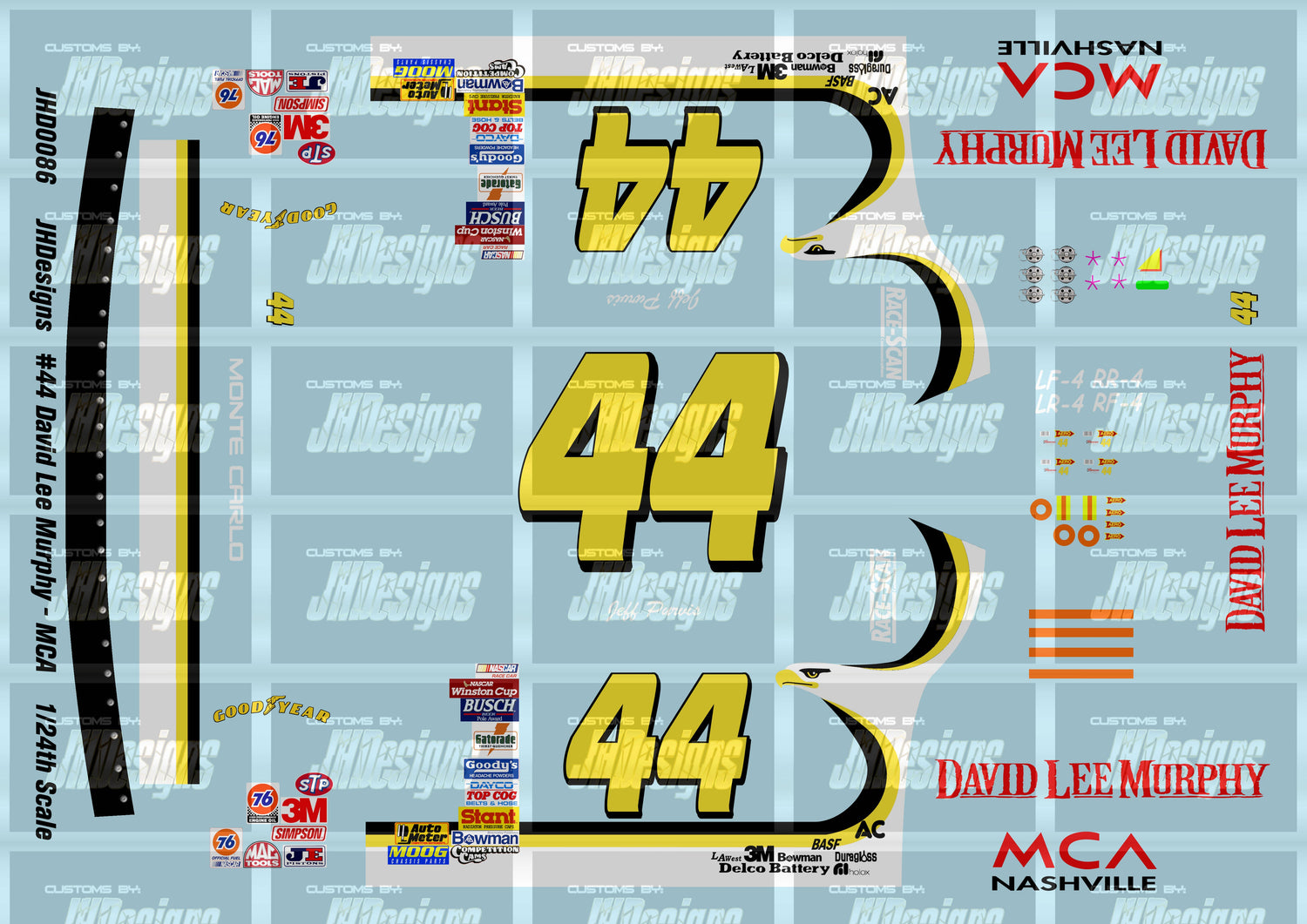 JH Designs Jeff Purvis 1996 CUP #44 David Lee Murphy - MCA Nashville 1 ...