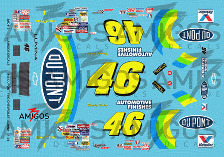 3 Amigos Decals #46 Dupoint Chevy 1993 Lumina Decal Set 1:24 - 1