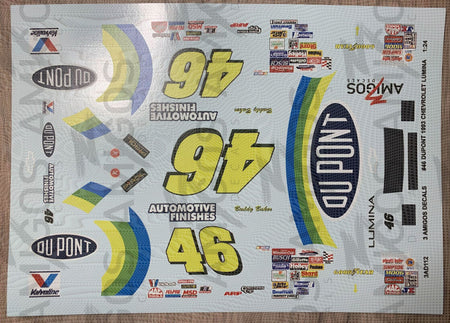 3 Amigos Decals #46 Dupoint Chevy 1993 Lumina Decal Set 1:24 - 2